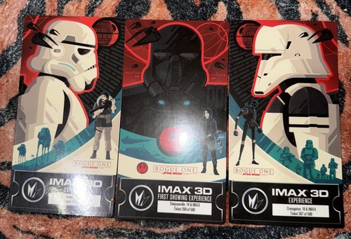 Star Wars Rogue One IMAX Ticket Movie Poster Complete 3  Set Andor  Stormtrooper - Picture 2 of 6