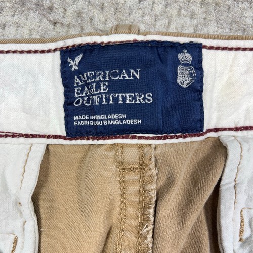 American Eagle Hose Herren 38 x 32 khaki braun Chino Original gerade elegant Vintage Y2K - Bild 4 von 14