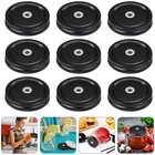 24pcs Straw Hole Tinplate Cup Lids Jar Lids Sealing Covers (Black)