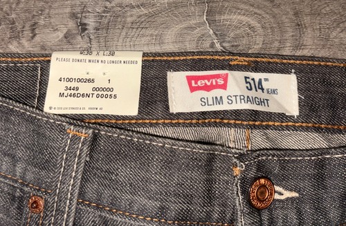 Levi's 514 Slim Straight (2010), Black Label And Gray Jeans, 36X30, NWT $70 MSRP - Picture 6 of 10