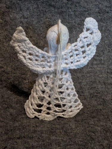 6 Handmade Crochet Christmas Angel Ornaments Holiday Decorations - Picture 5 of 16