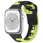 Per Apple Watch 5 cinturino in silicone bicolore da 40 mm (nero + verde)