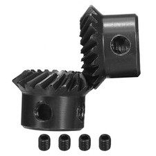 2 Pcs 1 Mod 10mm Bore 20T Left Hand & 10mm Bore 20T Right Hand Bevel Gears