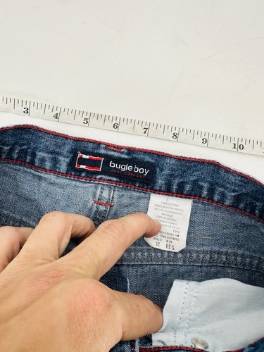 Vintage Bugle Boy Carpenter Jeans Baggy Hip Hop Streetwear Boy Size 12 Reg 24x25 - Picture 6 of 6