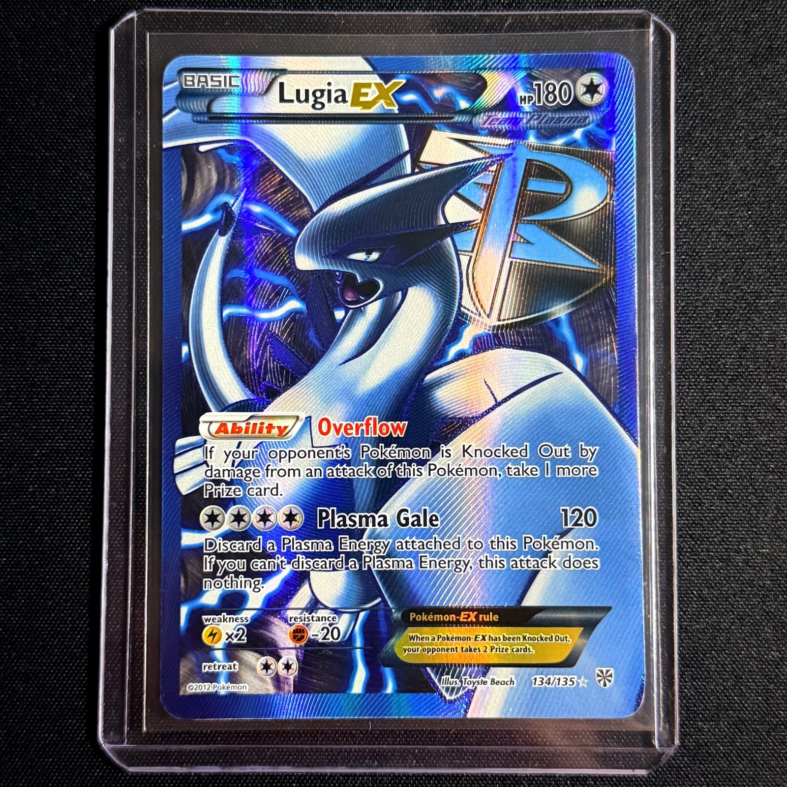 Pokemon TCG - Lugia EX Full Art 134/135 Plasma Storm 2012 B&W Card