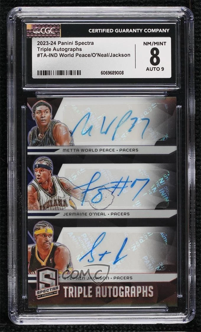 Jermaine O'Neal Basketball Autographed Sports Trading Cards