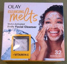 Olay Cleansing Melts Water-Activated Daily Facial Cleanser +Vitamin C -32 Pads