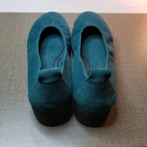 Aetrex Brianna Ballerinas – dunkles türkisfarbenes Wildleder – Slipper – neu ohne Karton – Größe 7,5 - Bild 6 von 7