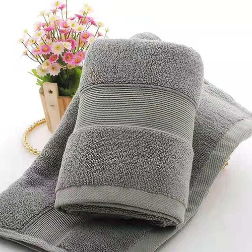 Lchkrep Cotton Hand Towels 2 Pack, Salon Thick Bath Large, Gray - Picture 2 of 9