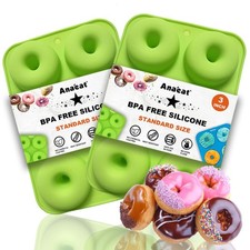 Donut Pan Silicone Baking Mold, Just Pop Out Non-Stick Doughnuts Baking Pans