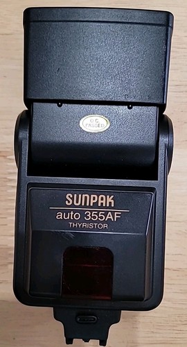 SunPak Auto 355 AF Thyristor Flash TESTED WORKING - Picture 1 of 4