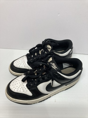 Nike Dunk Low Retro Panda Boys' Sneakers White/Black Youth Size US 5 Y - Picture 3 of 8