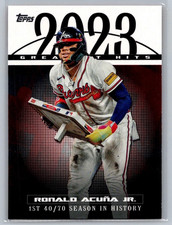 2024 Topps Series 1 '23 Greatest Hits #23GH-5 Ronald Acuña Jr Atlanta Braves