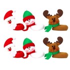  3 Pcs Glass Markers for Drinks Party Decorations Christmas Tags Charms