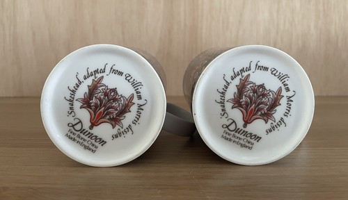 DUNOON Snakeshead Pattern William Morris Fine Bone China Mug Set Of 2 Cups - Picture 5 of 7