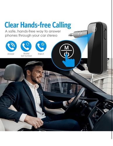 JXTZ Aux Bluetooth 5.0 Adapter for Car, Bluetooth Receiver for Car Home Stere... - Picture 5 of 7