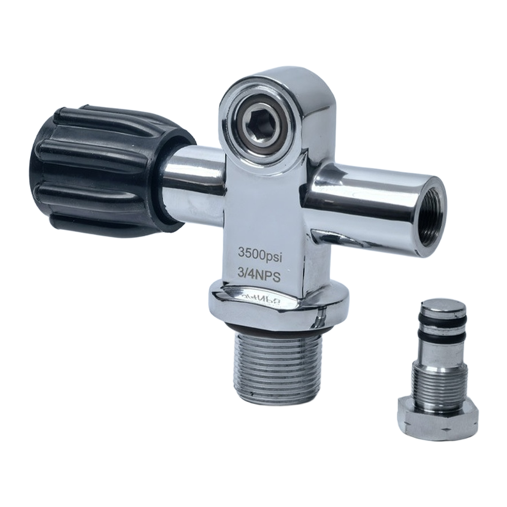 DIN Double Tank Valve for Scuba Diving 3500psi Left Right Hand