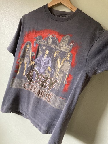 VTG 80s Ozzy Osbourne Shirt M/L No Rest For Wicked Tour FADED Black Sabbath - Picture 3 of 13