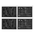  4 Sheets Tastaturkürzel-Aufkleber Fräulein Arbeit Laptop-Aufkleber Abnehmbar