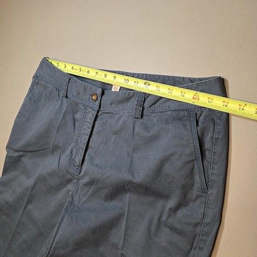 LL BEAN Women's Navy Blue Classic Fit Straight Leg Pants Sz 18 Reg Chino Career - Picture 7 of 13