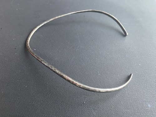 Vintage Sterlingsilber V-Form massives Halsband Manschette Halsband Halskette 5,5"* - Bild 6 von 8