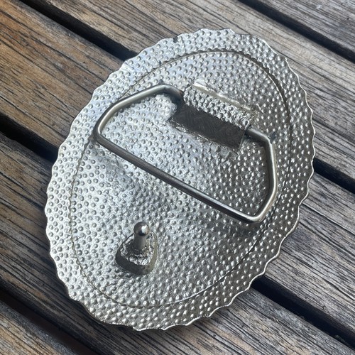 1980er Jahre USA Südwesten Cowboy Stil emaillierte Gürtelschnalle aus Metall - 9x6,5cm - Bild 8 von 10