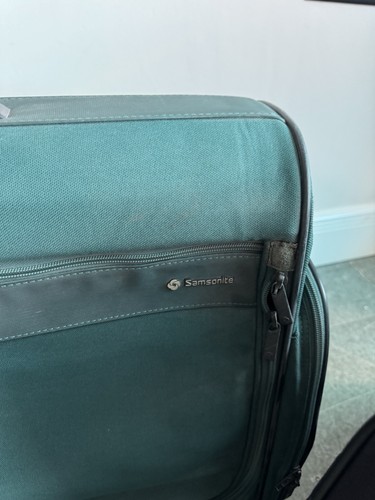 2 Piece Samsonite Suitcases Black/green 4 wheel medium Lightweight Luggage New - Picture 3 of 8