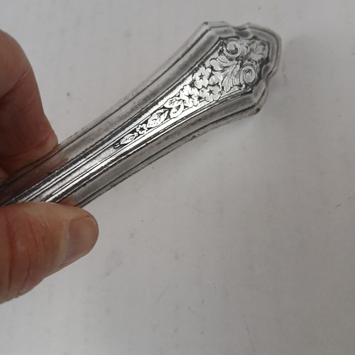 Silver Plate Vanity Hand Mirror Vintage Floral 11" - Picture 5 of 12