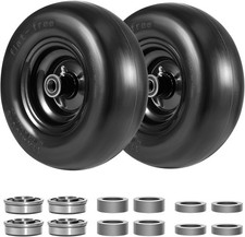 11x4.00-5" Lawn Mower Tire on Wheel Flat Free 2 PCS, 3/4" or 11x4.00-5, Black
