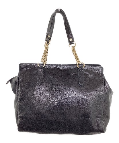 Longchamp Hand Bag Tote Purse Chain Black Authentic - Picture 9 of 24