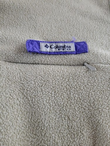 Columbia Pullover Womens Size Medium Brown Purple Colorblock Snap Fleece - Picture 10 of 13