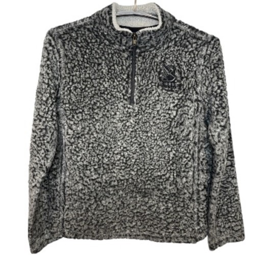 Pullover MV Sport Mujer Gris Sherpa Cuarto Cremallera con Bordado Talla Mediana - Imagen 1 de 9