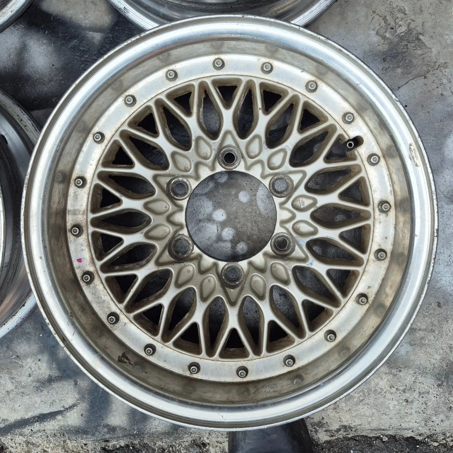 JDM 15" Erwin Verio Mesh wheels datsun 620 land cruiser 4runner lc90 lc2 prado - Image 3 of 4