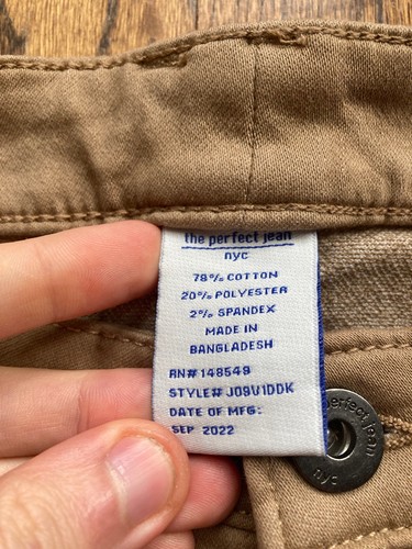 The Perfect Jeans NYC Hose Herren Größe 42x32 Slim Fit Denkhaki Stretch Beige - Bild 7 von 11