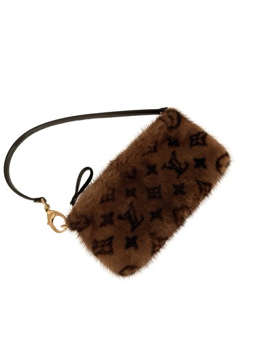 Louis Vuitton Mink Milla Bag Pochette Vision MM Monogram Limited Fur Exotic - Picture 12 of 12