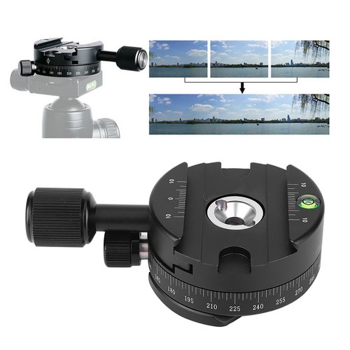 QJ‑01 360° Rotatable Panoramic Tripod Head With Scale Le-vel For C CB - Afbeelding 3 van 9