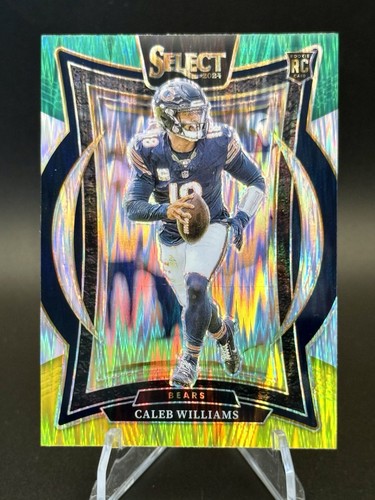 2024 Panini Select -Concourse Caleb Williams #25 Green & Yellow Shock Prizm (RC