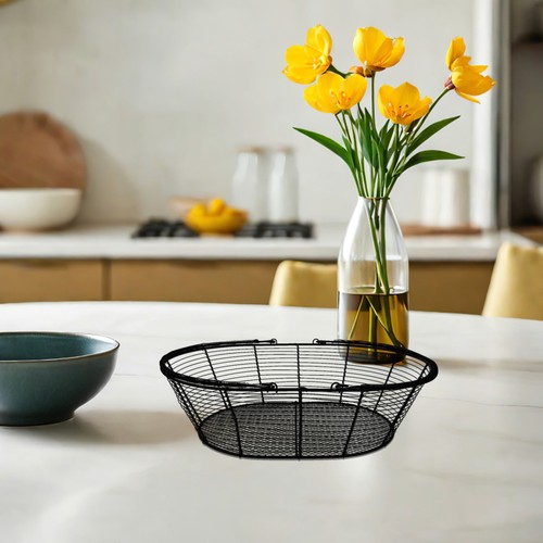  Drahtkorb: Multifunktionaler Drahtkorb aus Metall mit Griff - großes Fassungsvermögen - Bild 8 von 12