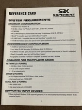 superbike world championship PC reference card Electronic Arts