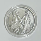 CMG Mint Thanks Giving Beauty 1 Oz .999 Silver Antiqued Art Round W/ COA