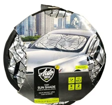 Auto Drive Winshield Car Sunshade Round Polygon Dual Bubble Fold Foldable UV