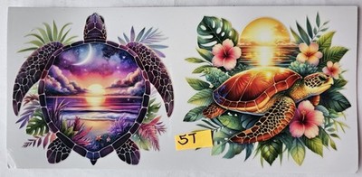 Turtle Paradise UV DTF CUP TRANSFER WRAP