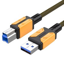 USB to B Printer Cable 3.0 Superspeed Data Transfer Type A to B 3.0Type A Mal...