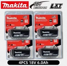 4pack Genuine Makita BL1860B-2 18V 6.0Ah Lithium Battery USA-stock