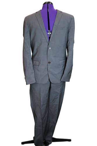 Calvin Klein Herren Anzug – Sakko & Hose – Größe 52 – 100% Wolle – Grau – Fitted - Bild 1 von 10