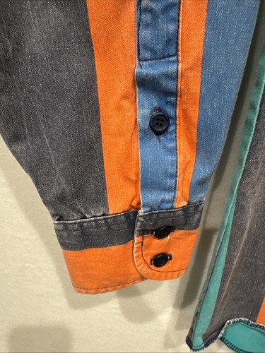 Wrangler Brushpopper Western Vintage Shirt X-Long Tails Size 15 3/4 - 35 XL Rare - Picture 10 of 12