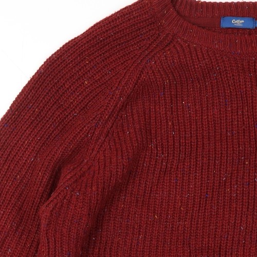 Cotton Traders Men's Red Chunky Knit Jumper Size L - Picture 5 of 12