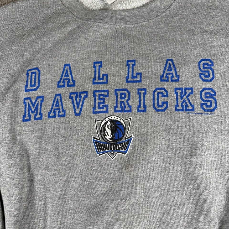Винтажный Dallas Mavericks толстовка мужской серый NBA баскетбол пуловер Crewneck - Изображение 2 из 4