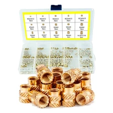 New 300pcs M2-M6 Brass Knurled Nut Threaded Heat Inserts for Plastic 3D Printing