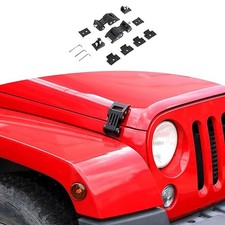Hood Latches Catch Kit for Wrangler 2007-Present for Gladiator 2020-Black